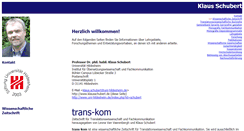 Desktop Screenshot of klausschubert.de